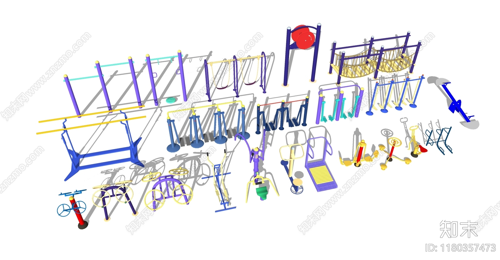 健身器材SU模型下载【ID:1180357473】