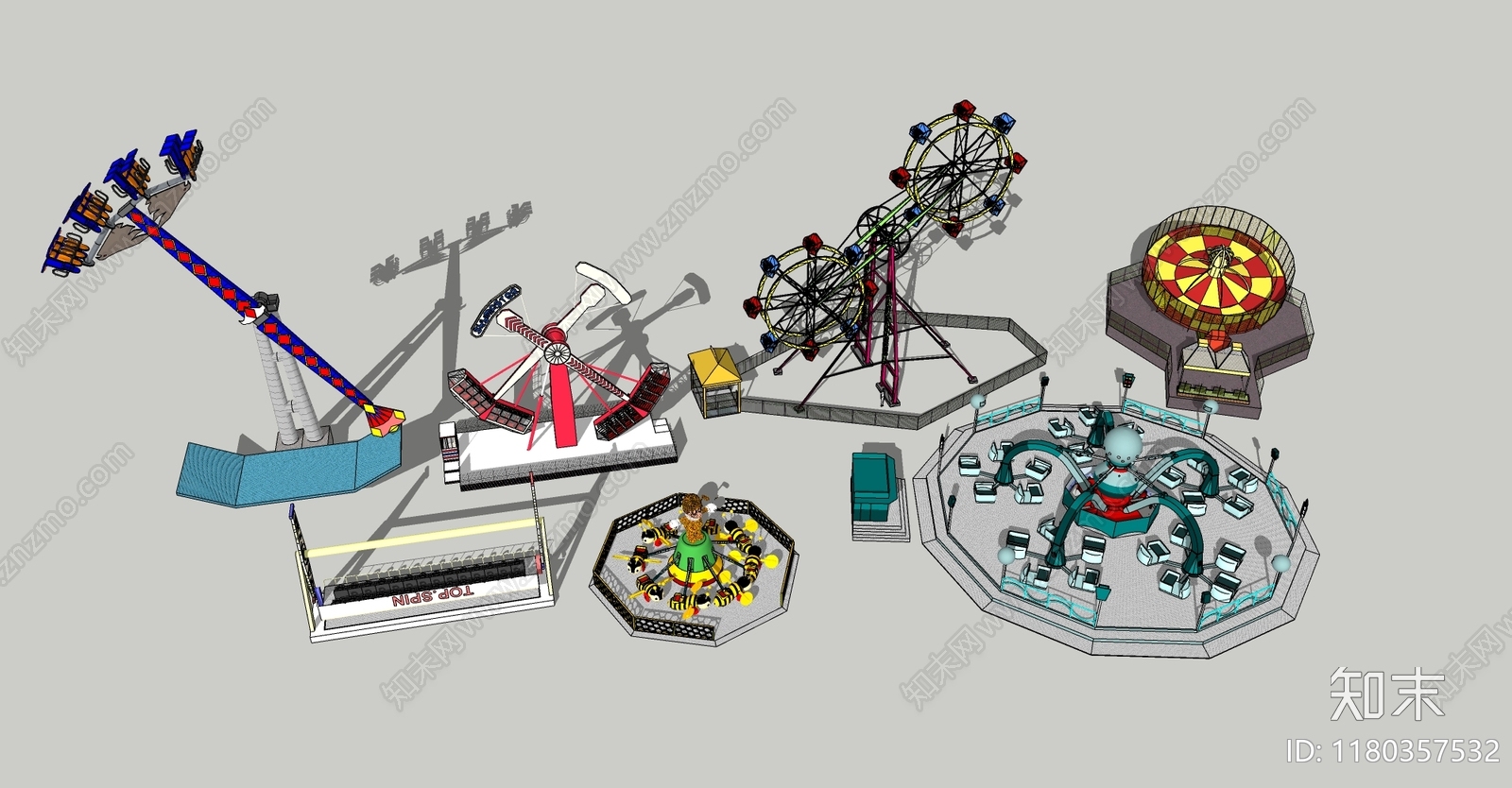 游乐设施SU模型下载【ID:1180357532】