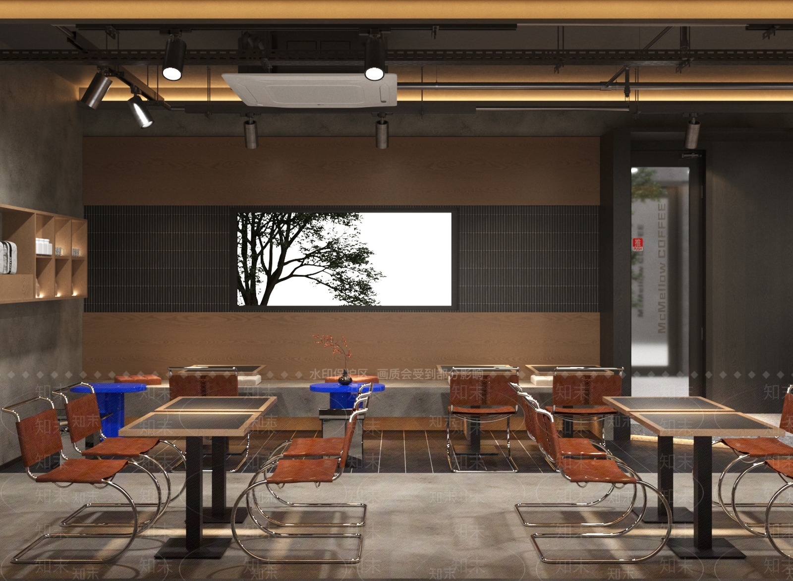 现代奶茶店3D模型下载【ID:1180360813】