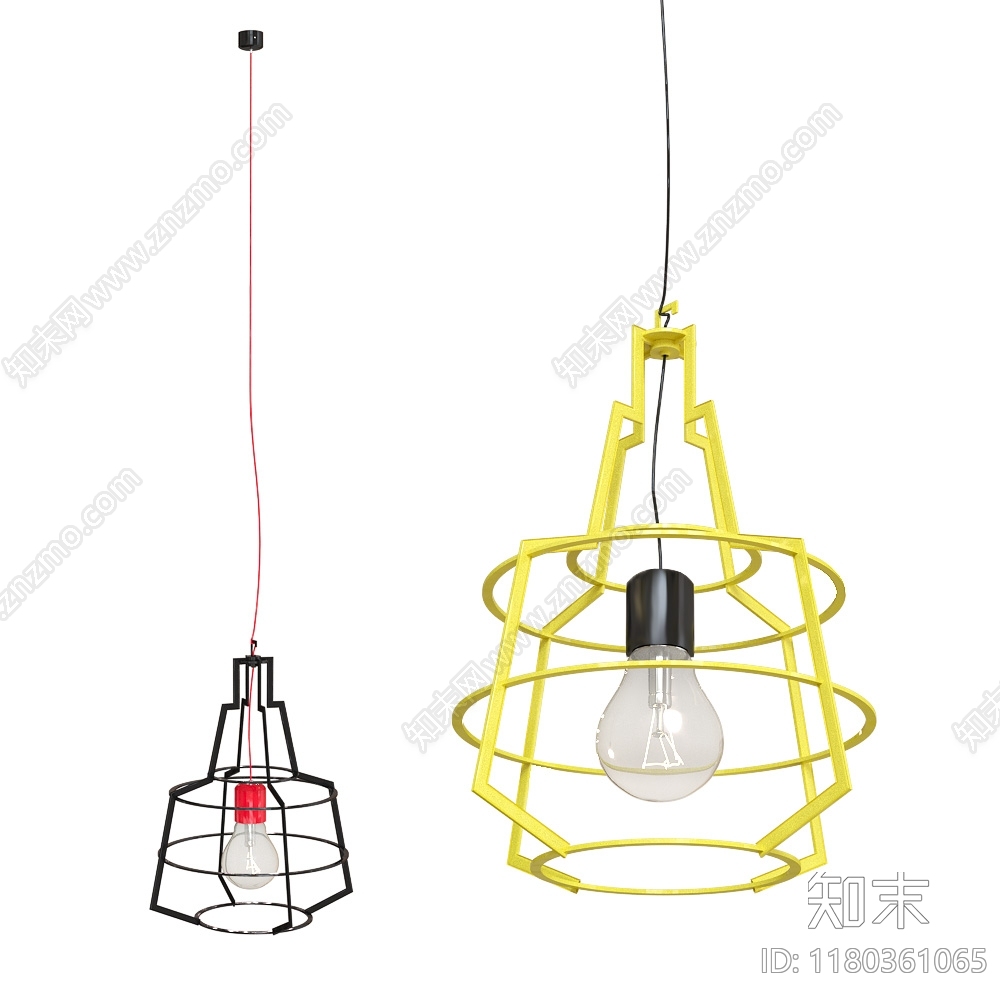 现代风金属吊灯3D模型下载【ID:1180361065】