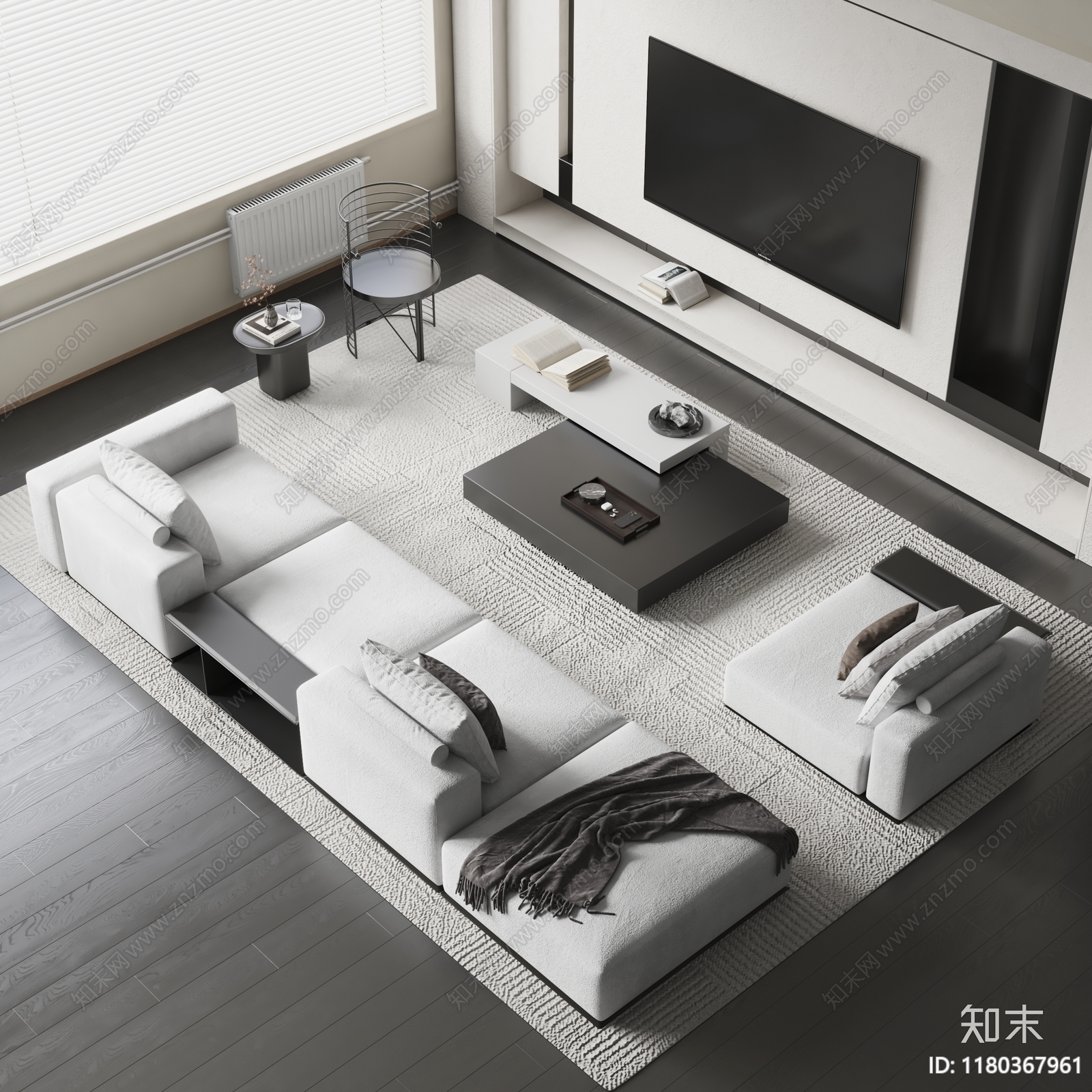 现代沙发茶几组合3D模型下载【ID:1180367961】