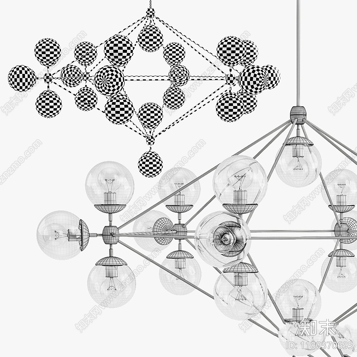 吊灯3D模型下载【ID:1180370695】