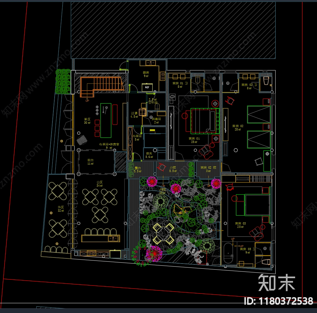 现代新中式家装图库施工图下载【ID:1180372538】