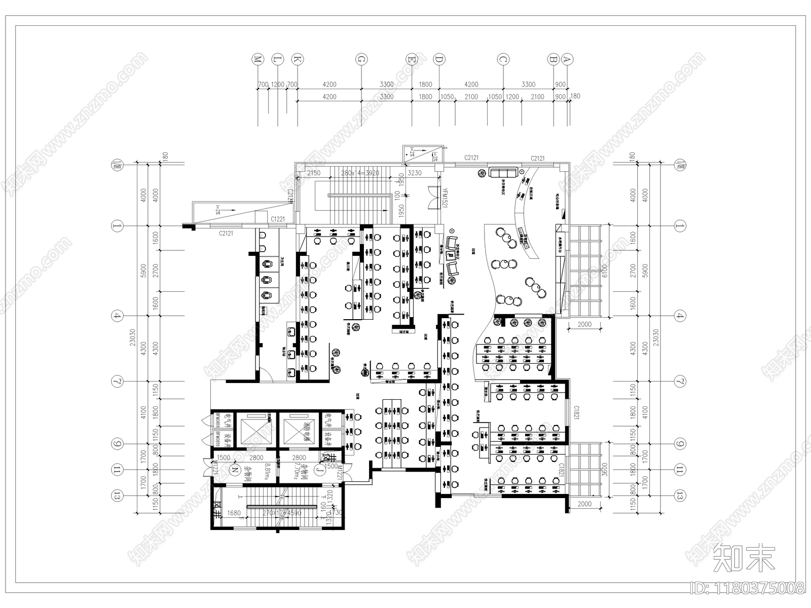 现代网吧施工图下载【ID:1180375008】