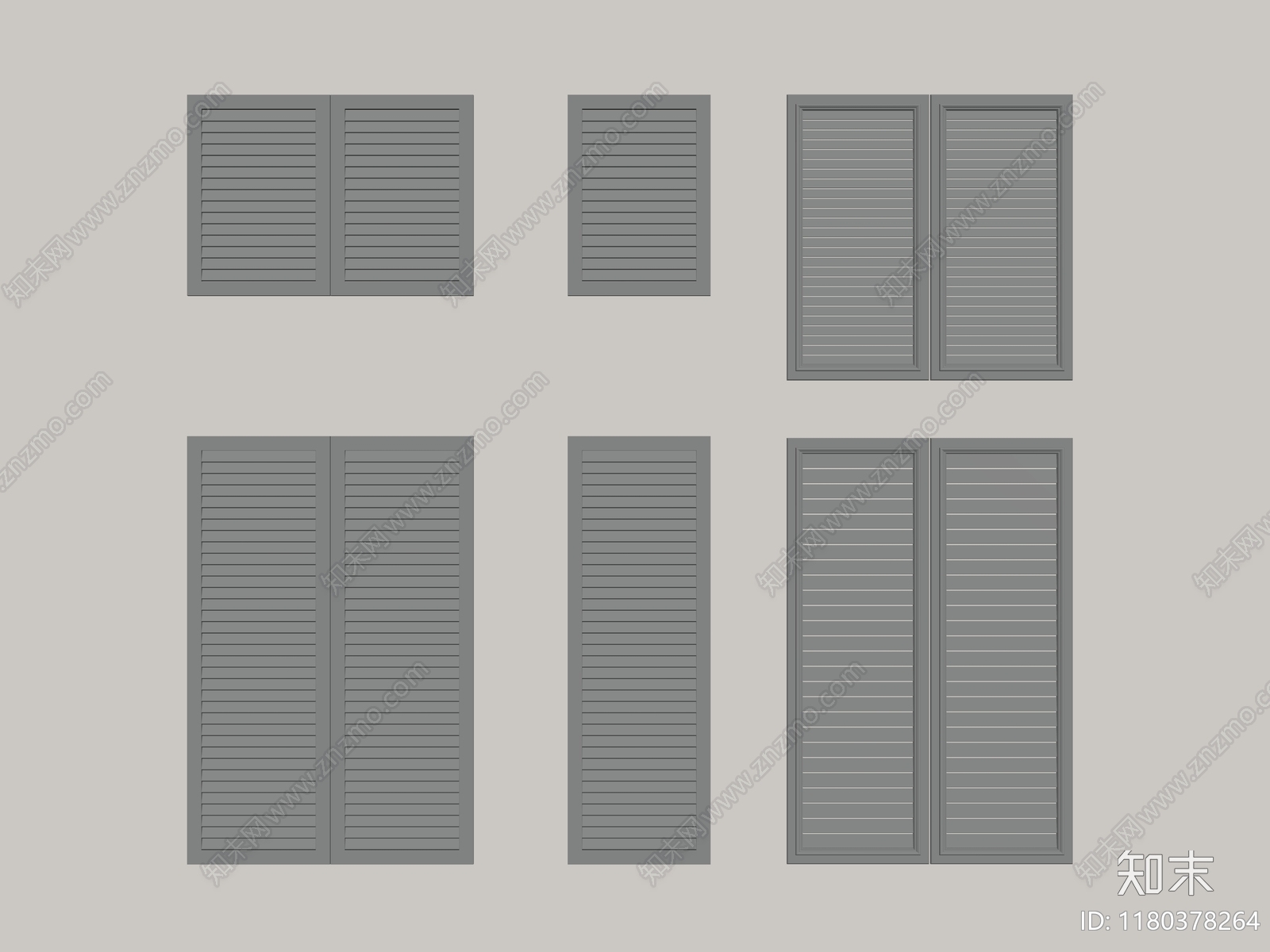 现代百叶窗SU模型下载【ID:1180378264】