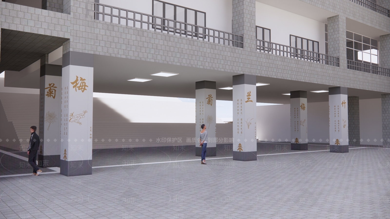 现代其他学校空间SU模型下载【ID:1180380962】