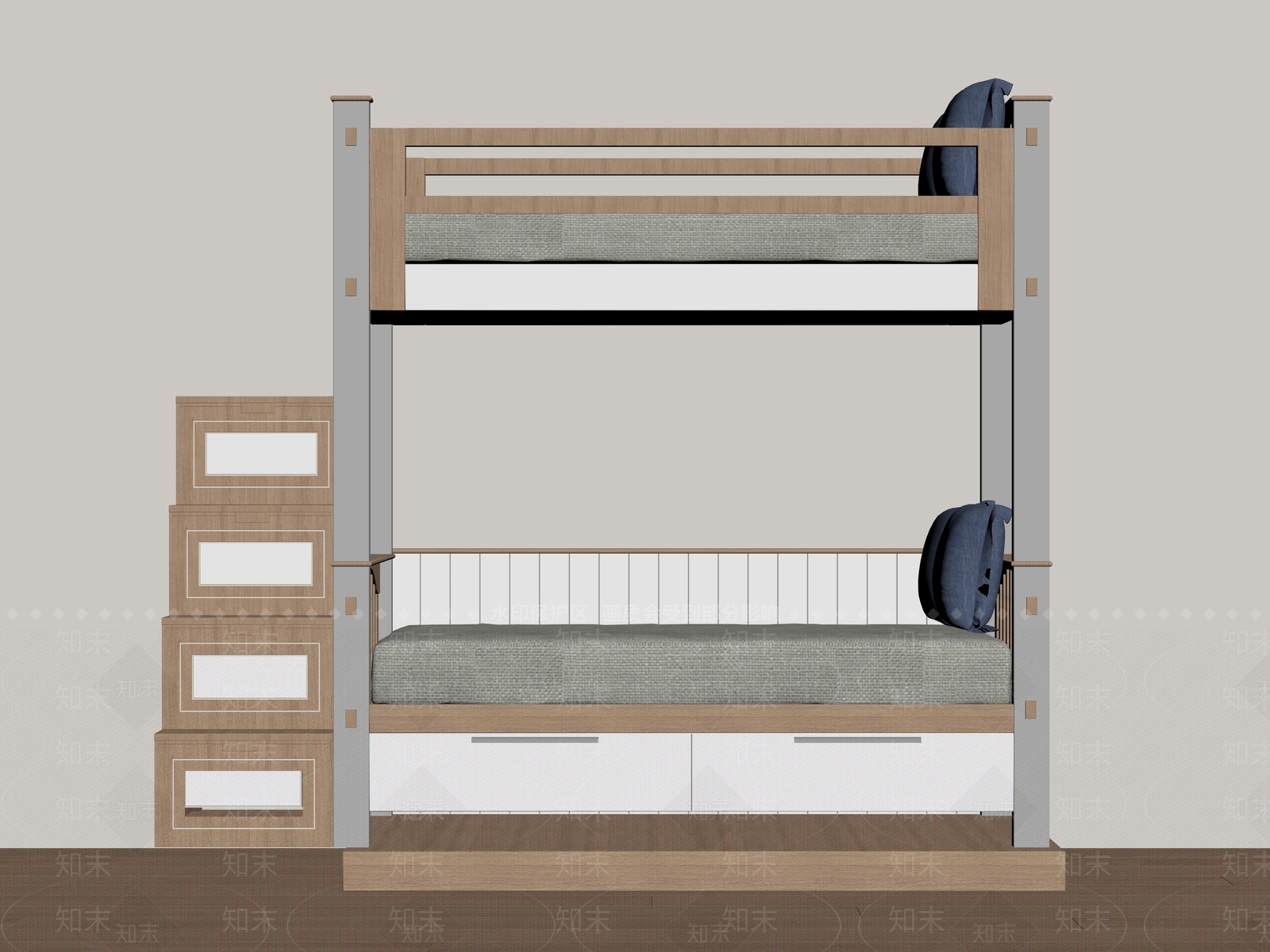 上下床SU模型下载【ID:1180381195】