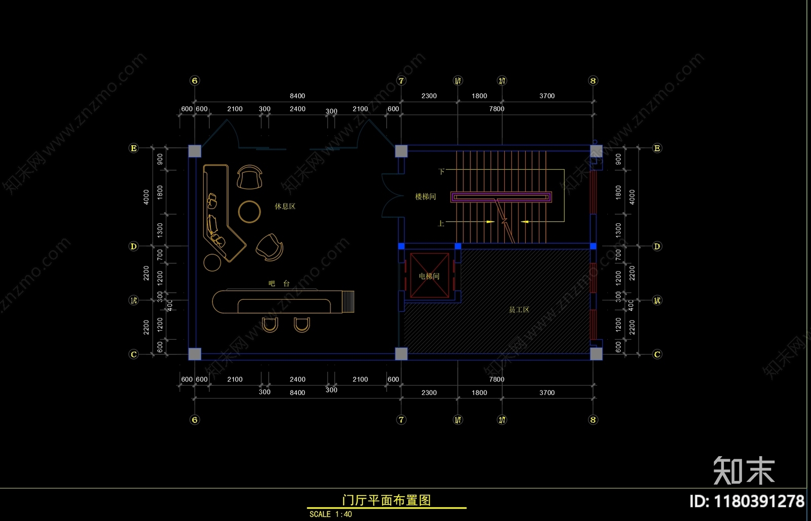 现代KTV施工图下载【ID:1180391278】