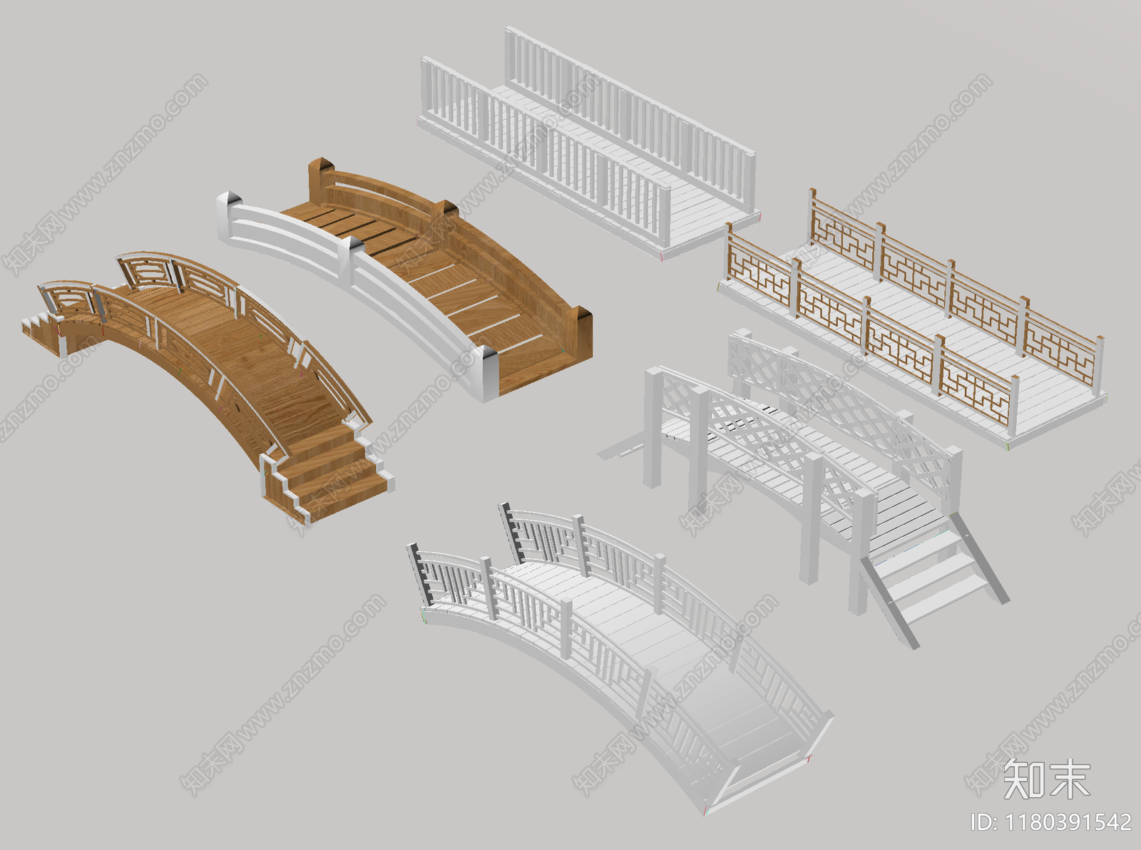 新中式景观桥SU模型下载【ID:1180391542】
