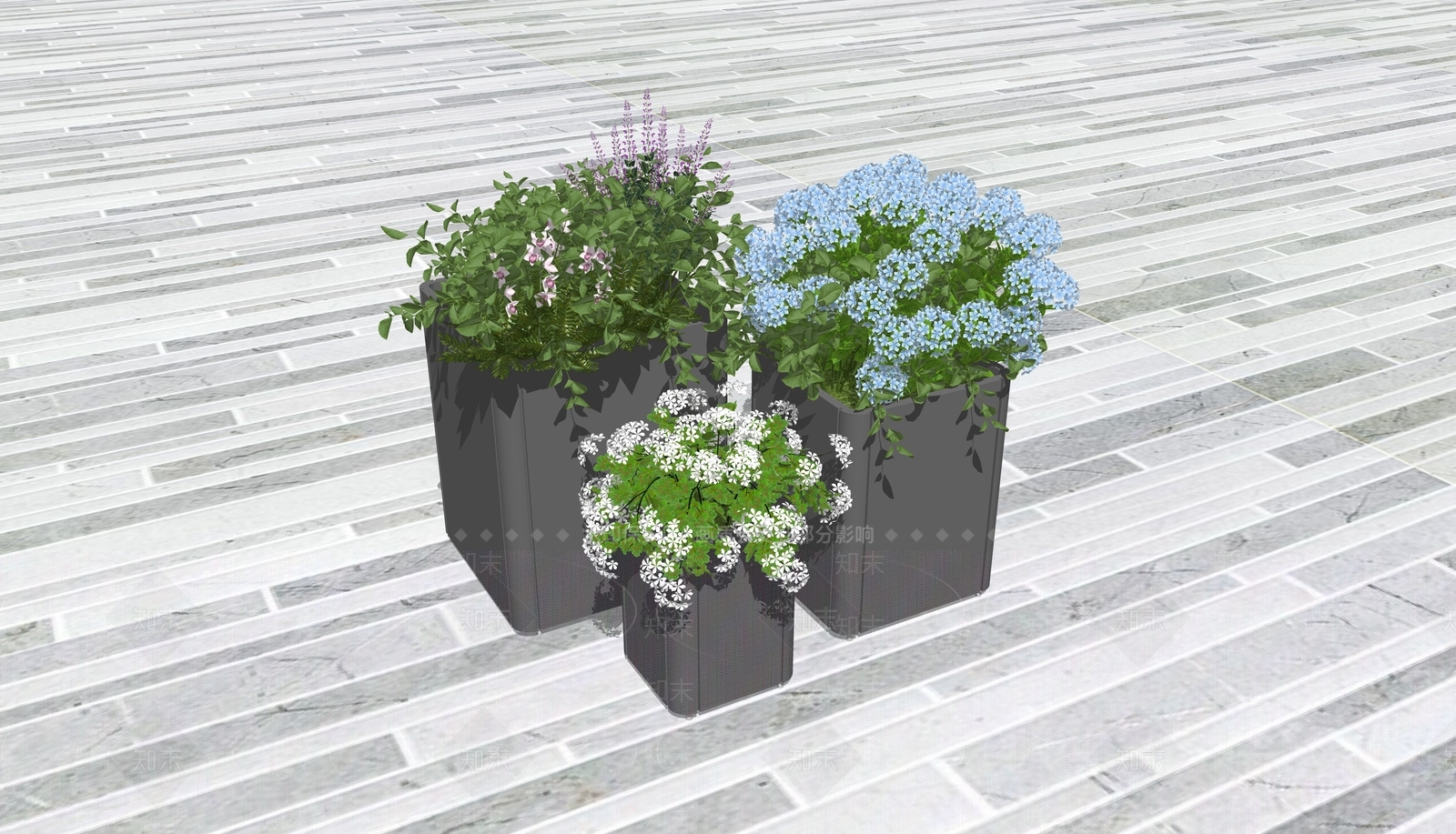 植物组合SU模型下载【ID:1180393499】