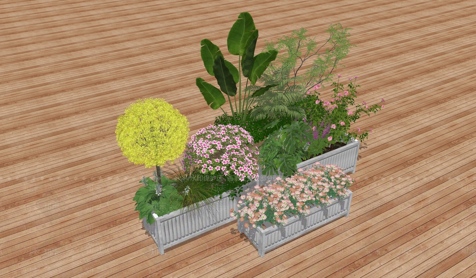 植物组合SU模型下载【ID:1180396370】