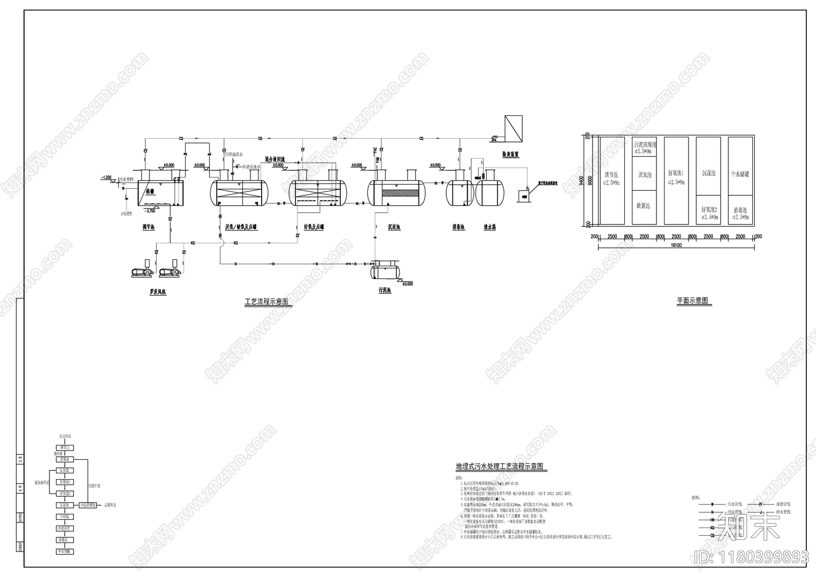 水处理施工图下载【ID:1180399893】