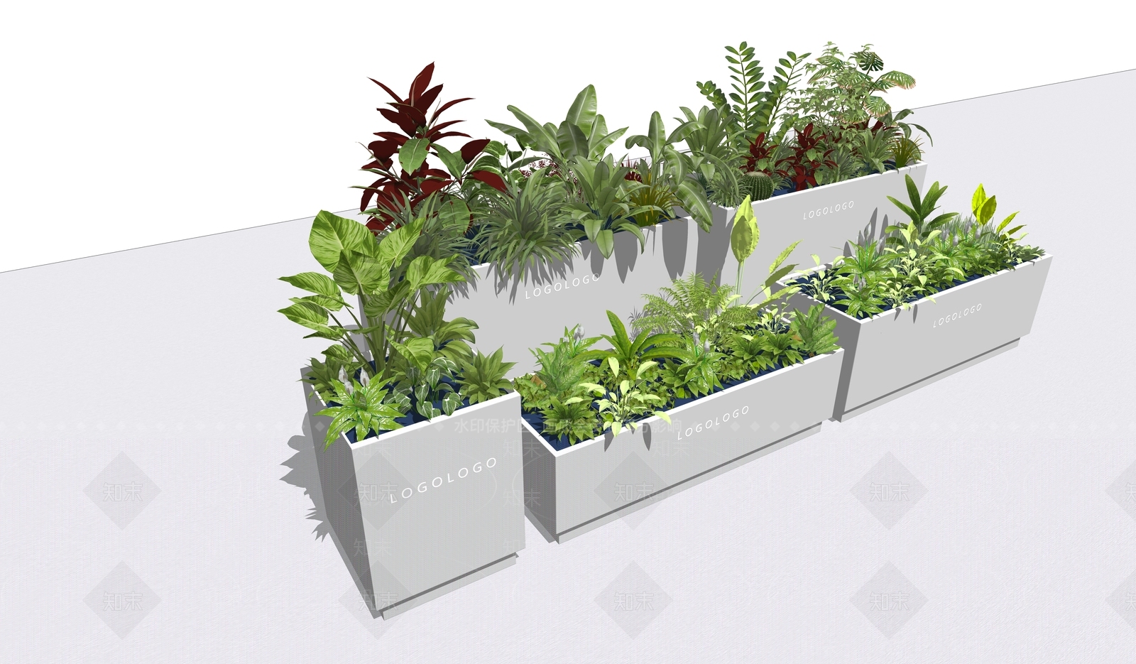 植物组合SU模型下载【ID:1180408742】