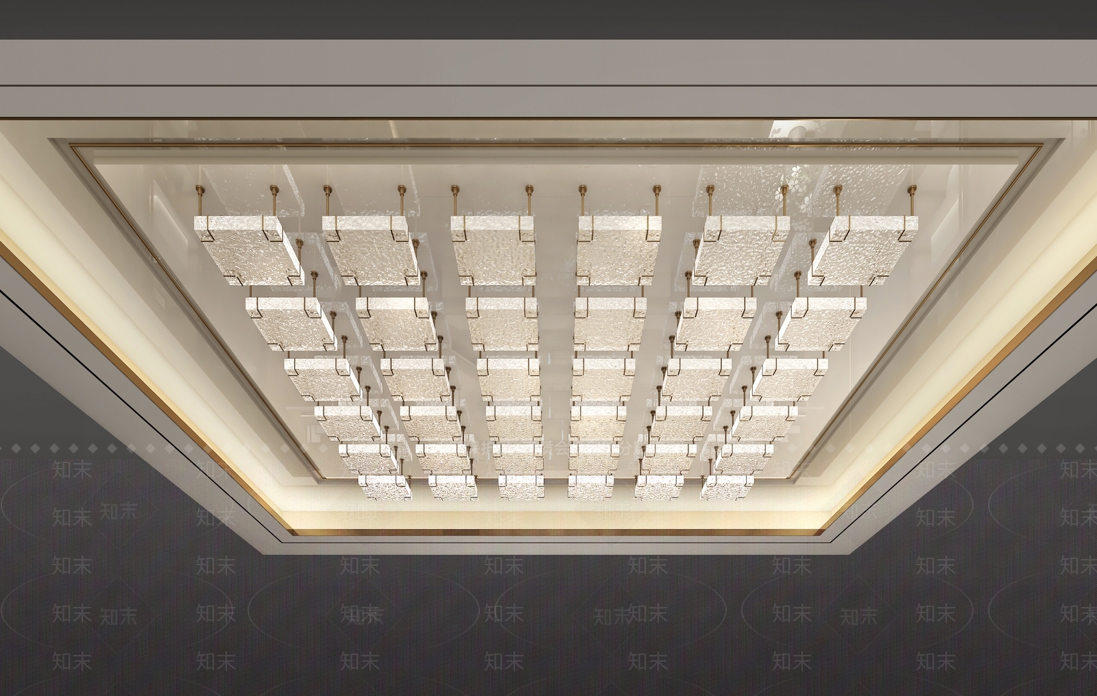 现代吊顶SU模型下载【ID:1180411019】