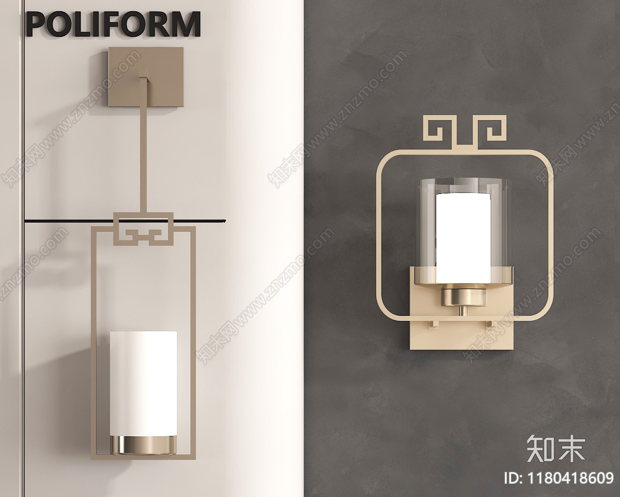 现代新中式壁灯SU模型下载【ID:1180418609】