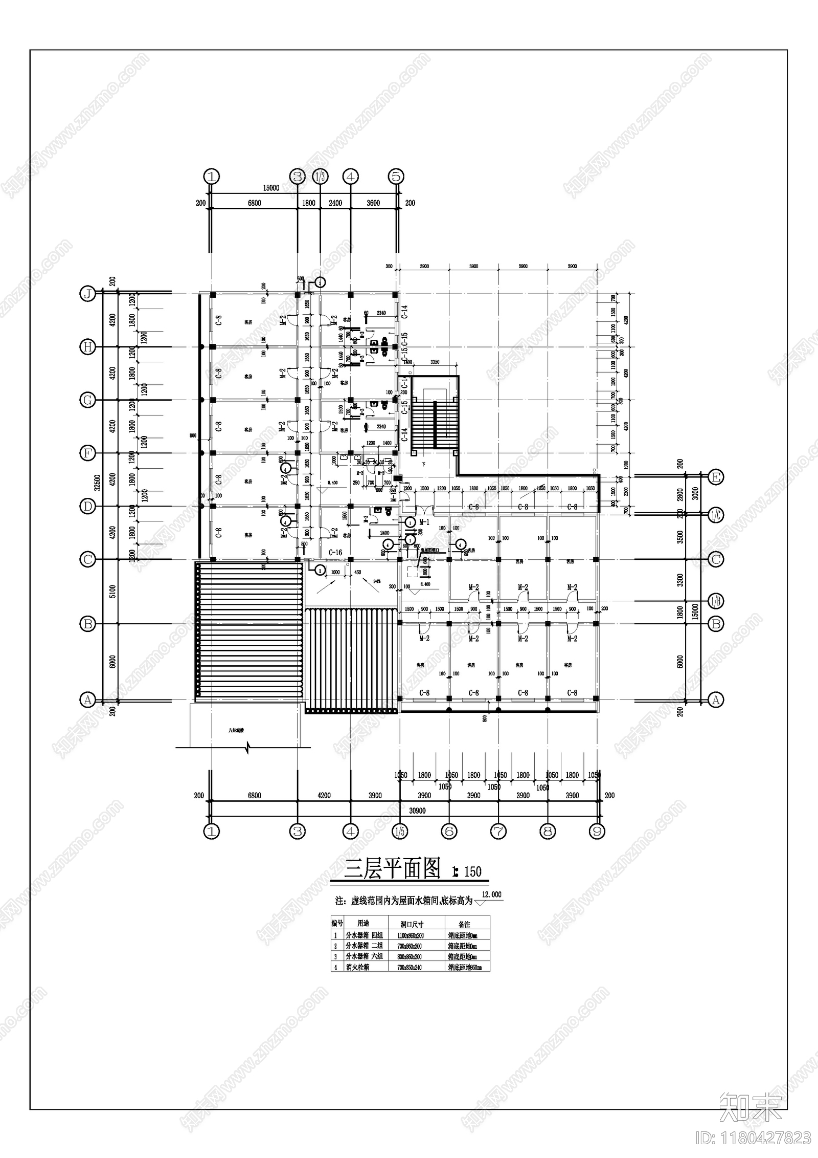 中式商业街施工图下载【ID:1180427823】