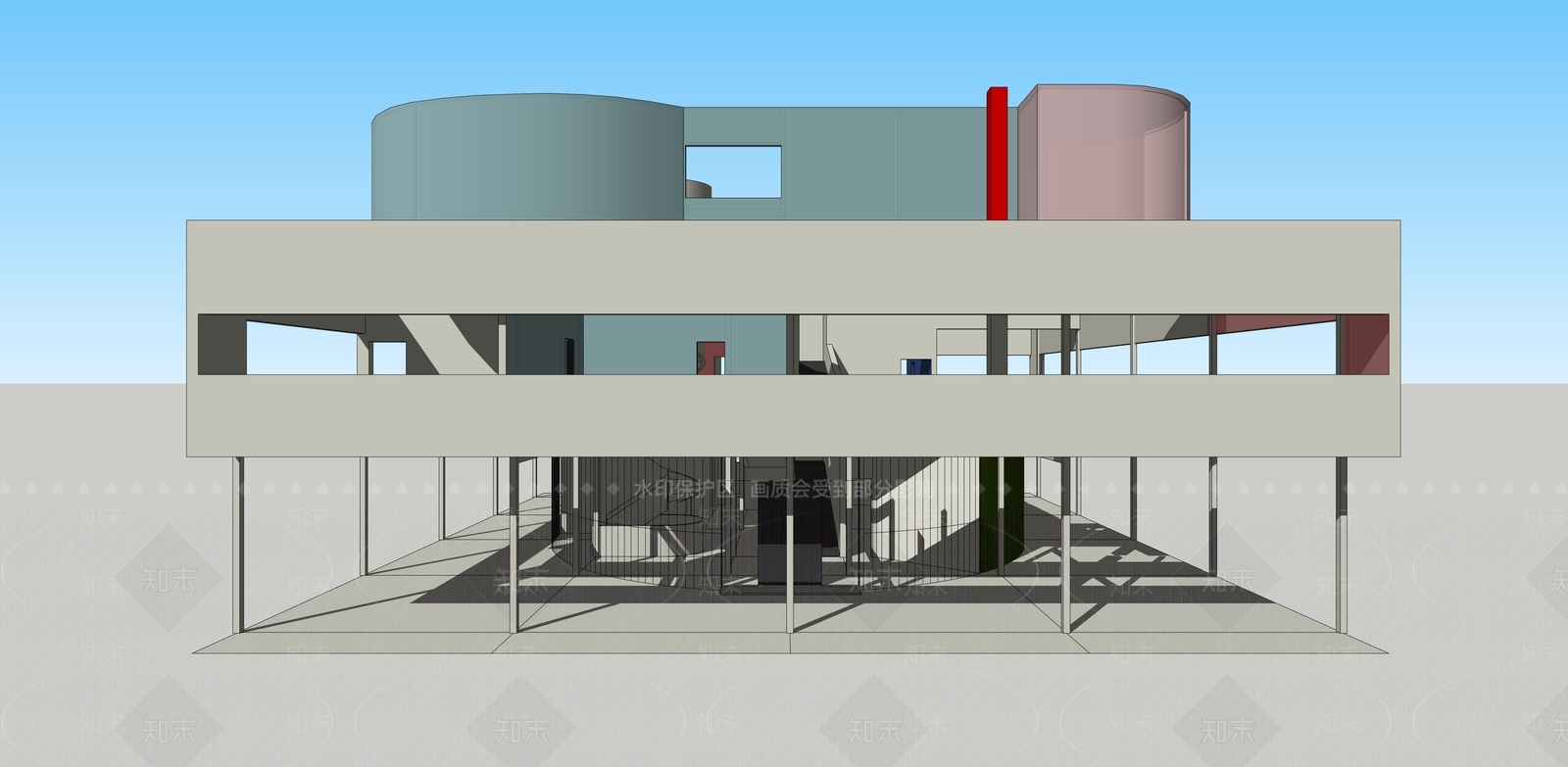 现代小公建SU模型下载【ID:1180432074】