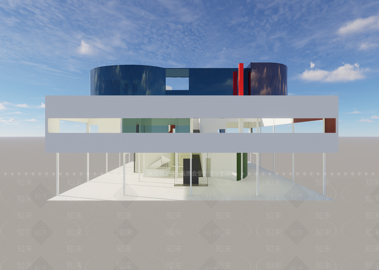 现代小公建SU模型下载【ID:1180432074】