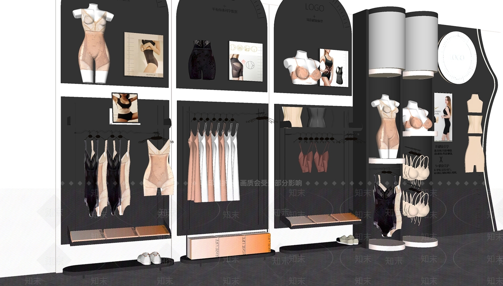 现代服装店SU模型下载【ID:1180439748】