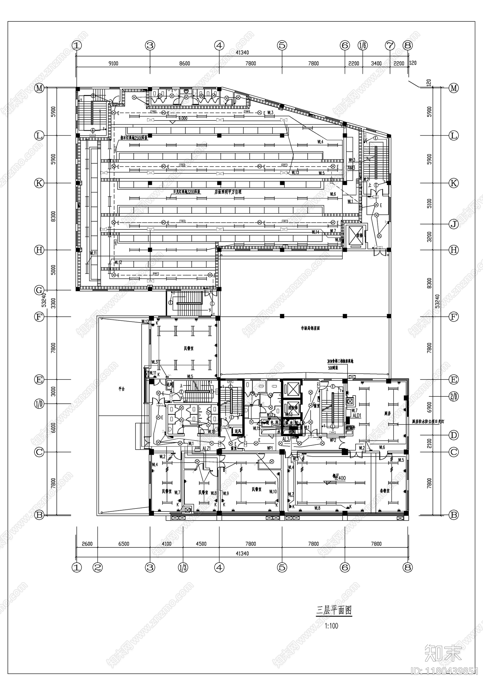 电气图cad施工图下载【ID:1180439851】