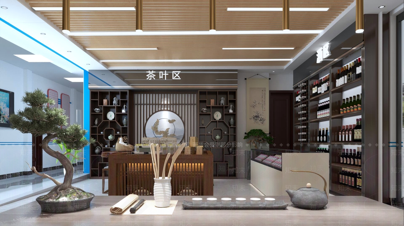 中式茶叶店3D模型下载【ID:1180448434】