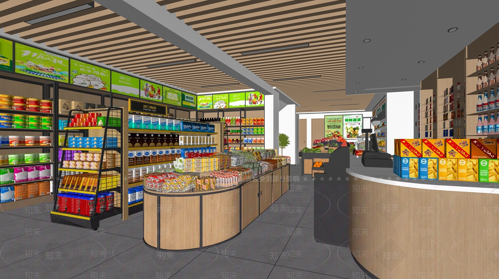 现代便利店SU模型下载【ID:1180459793】