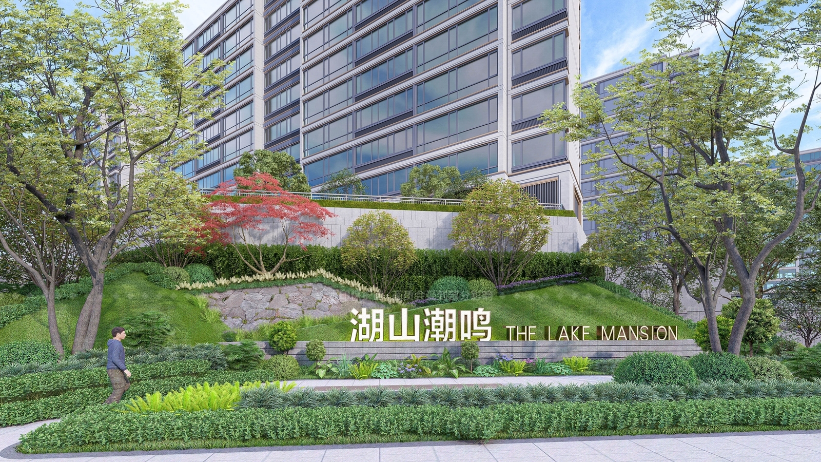 现代小区景观SU模型下载【ID:1180450168】