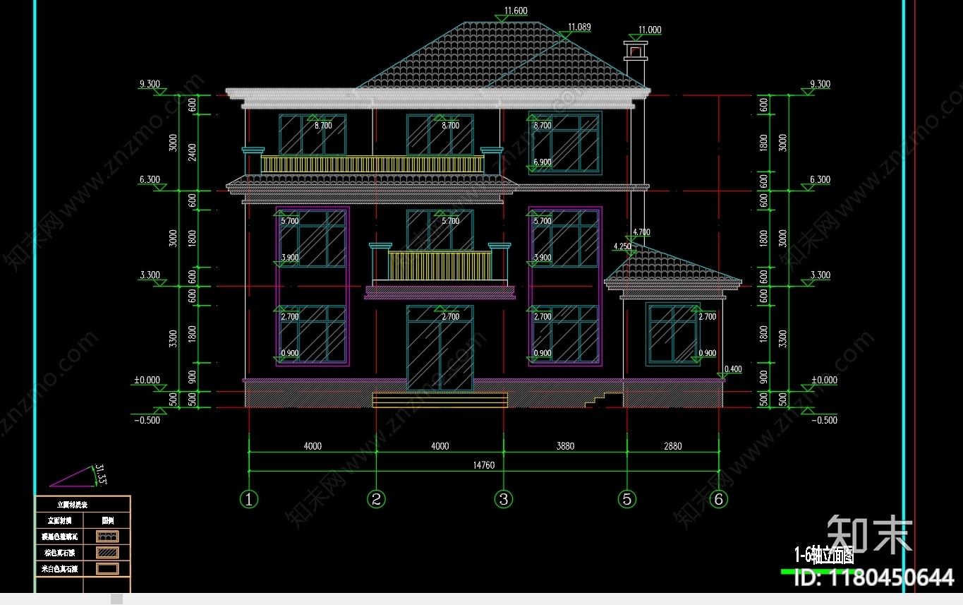 别墅建筑施工图下载【ID:1180450644】