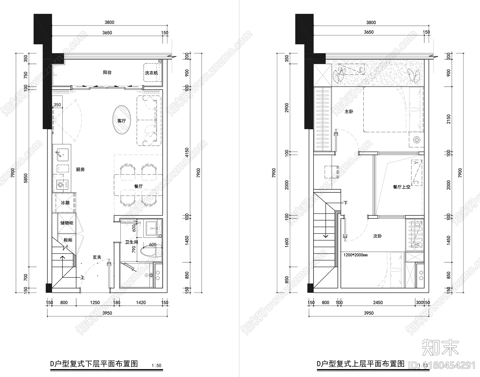 现代公寓施工图下载【ID:1180454291】