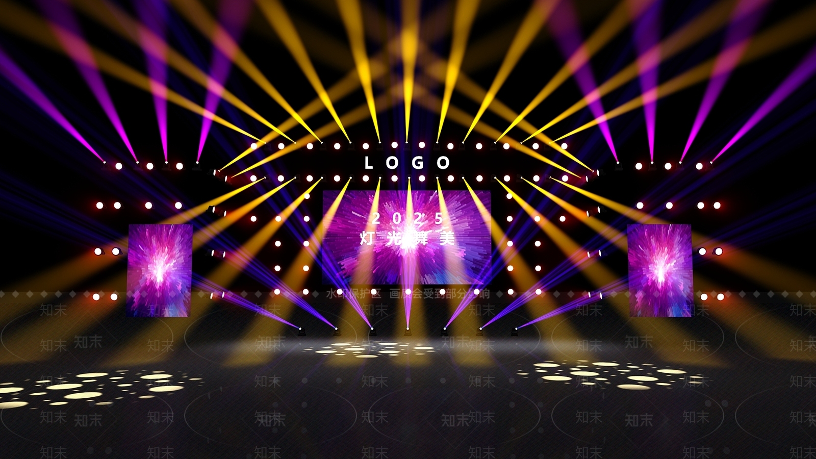 现代新中式舞台3D模型下载【ID:1180459216】