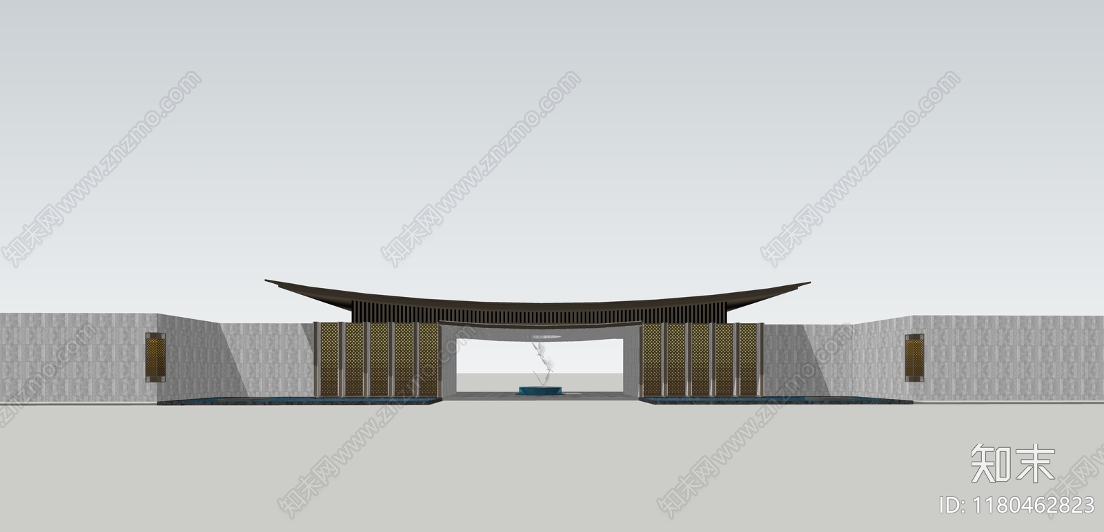 新中式小公建SU模型下载【ID:1180462823】