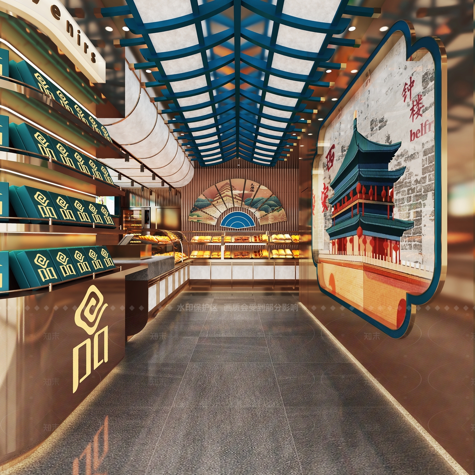 现代面包店3D模型下载【ID:1214939817】