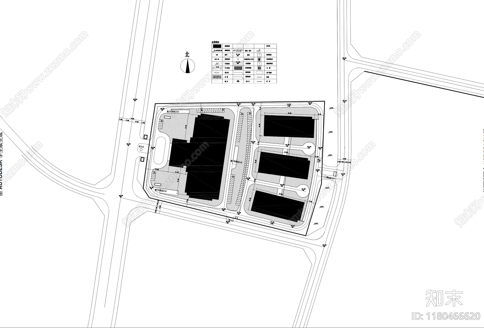 现代产业园建筑施工图下载【ID:1180466620】