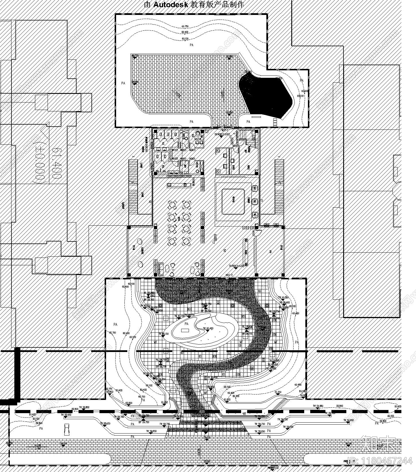 新中式现代小区景观施工图下载【ID:1180467244】