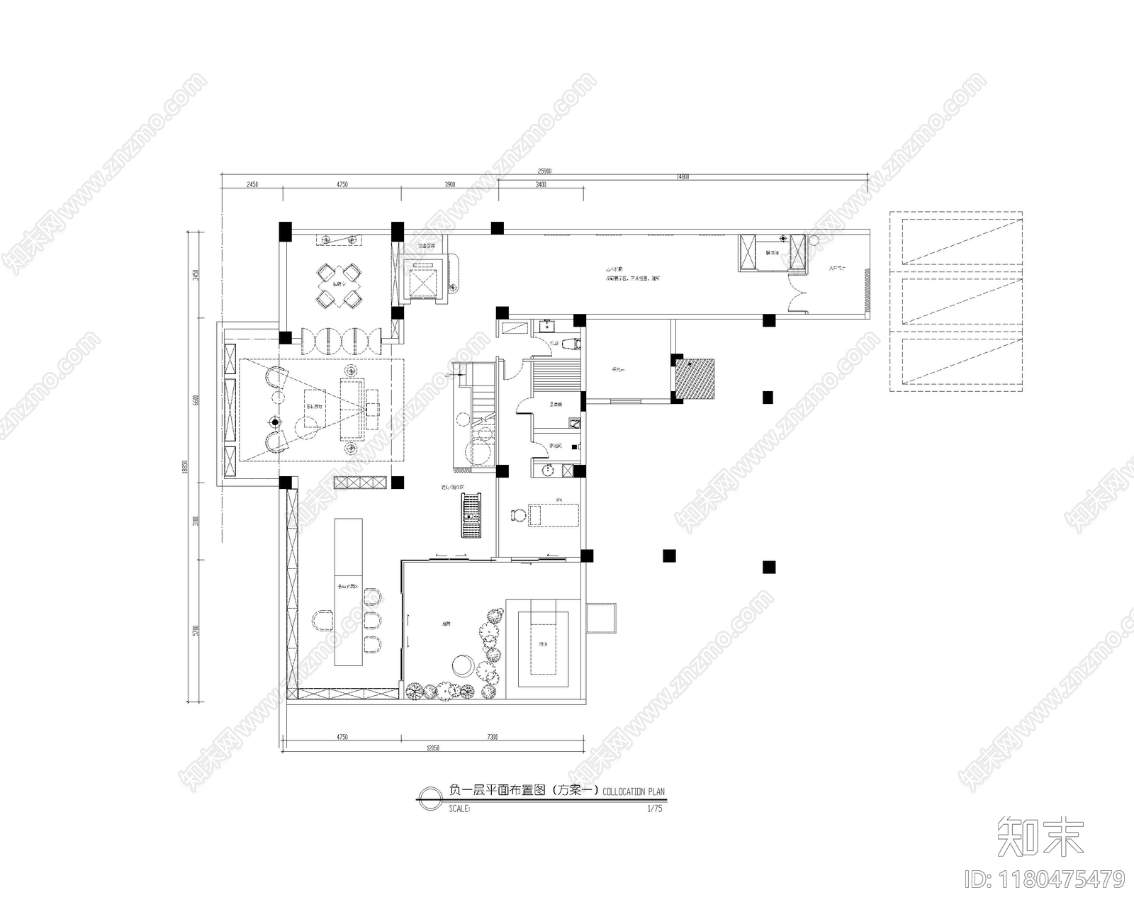 别墅cad施工图下载【ID:1180475479】