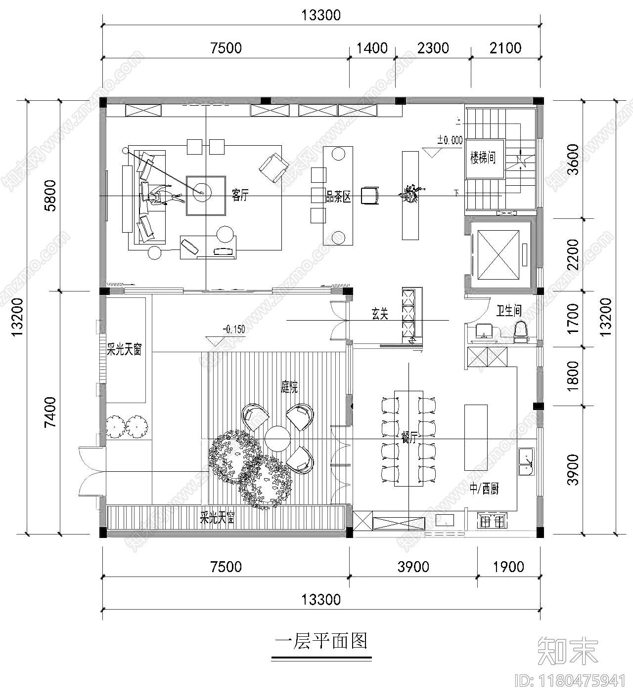 别墅cad施工图下载【ID:1180475941】