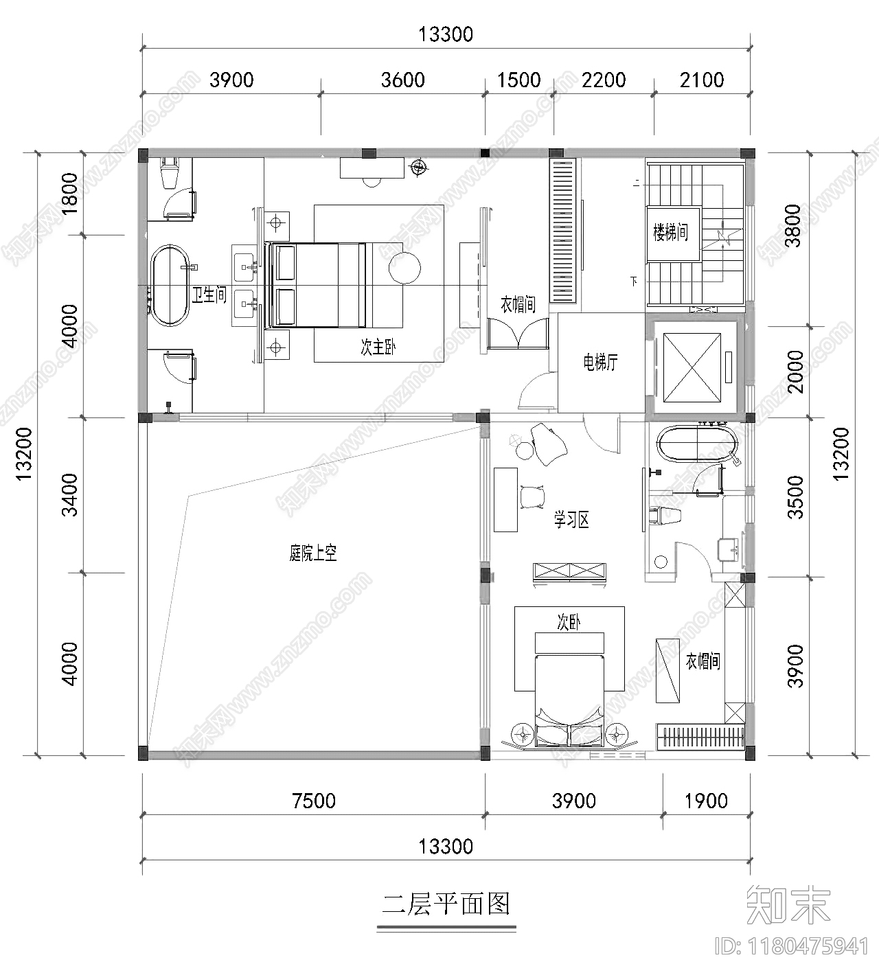 别墅cad施工图下载【ID:1180475941】