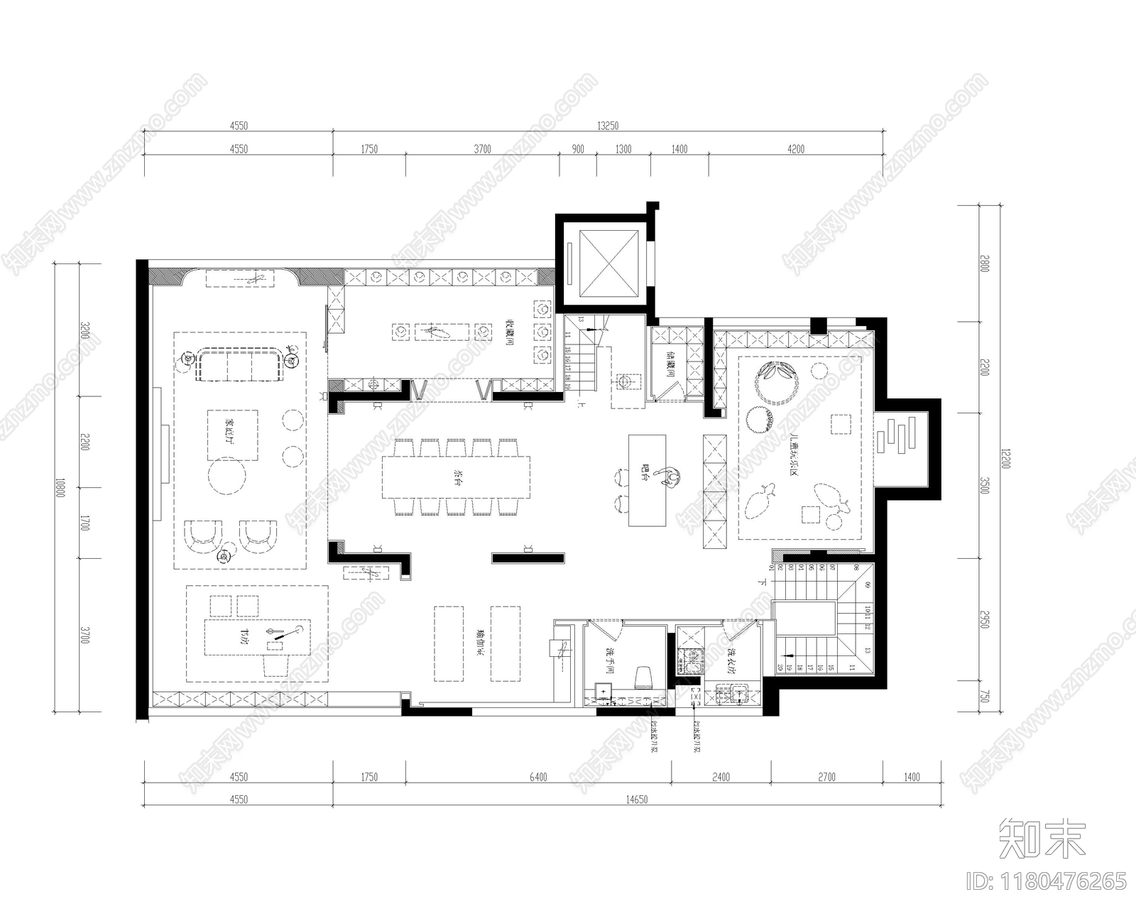 别墅cad施工图下载【ID:1180476265】