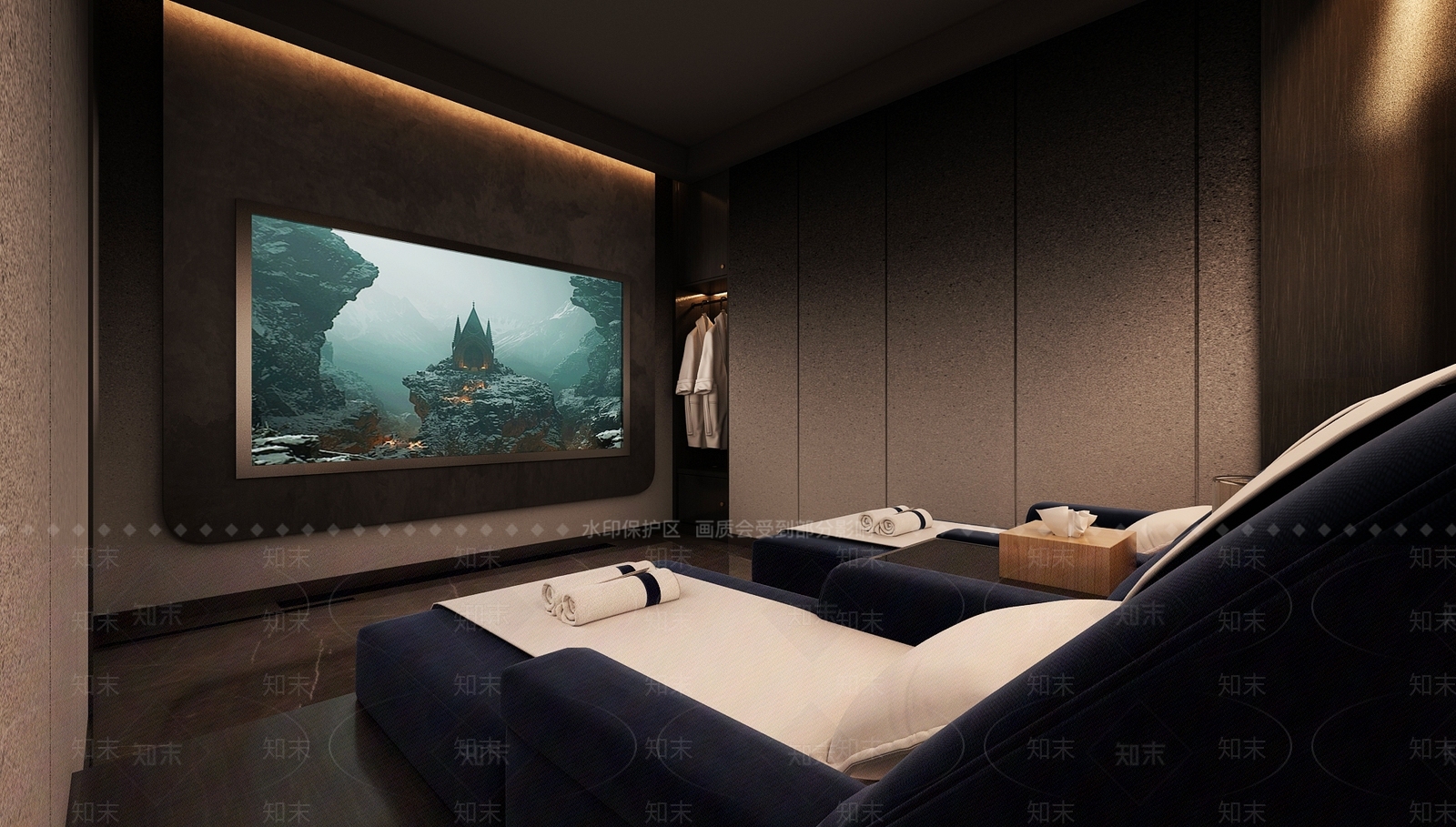 现代足浴店3D模型下载【ID:1180476764】