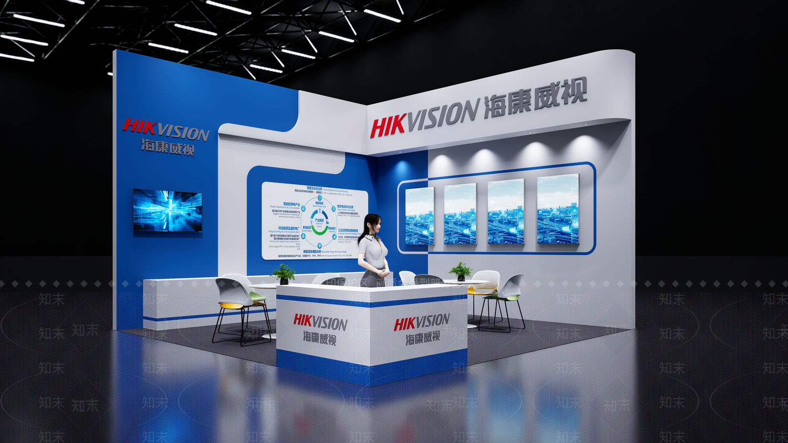 现代展台SU模型草图
