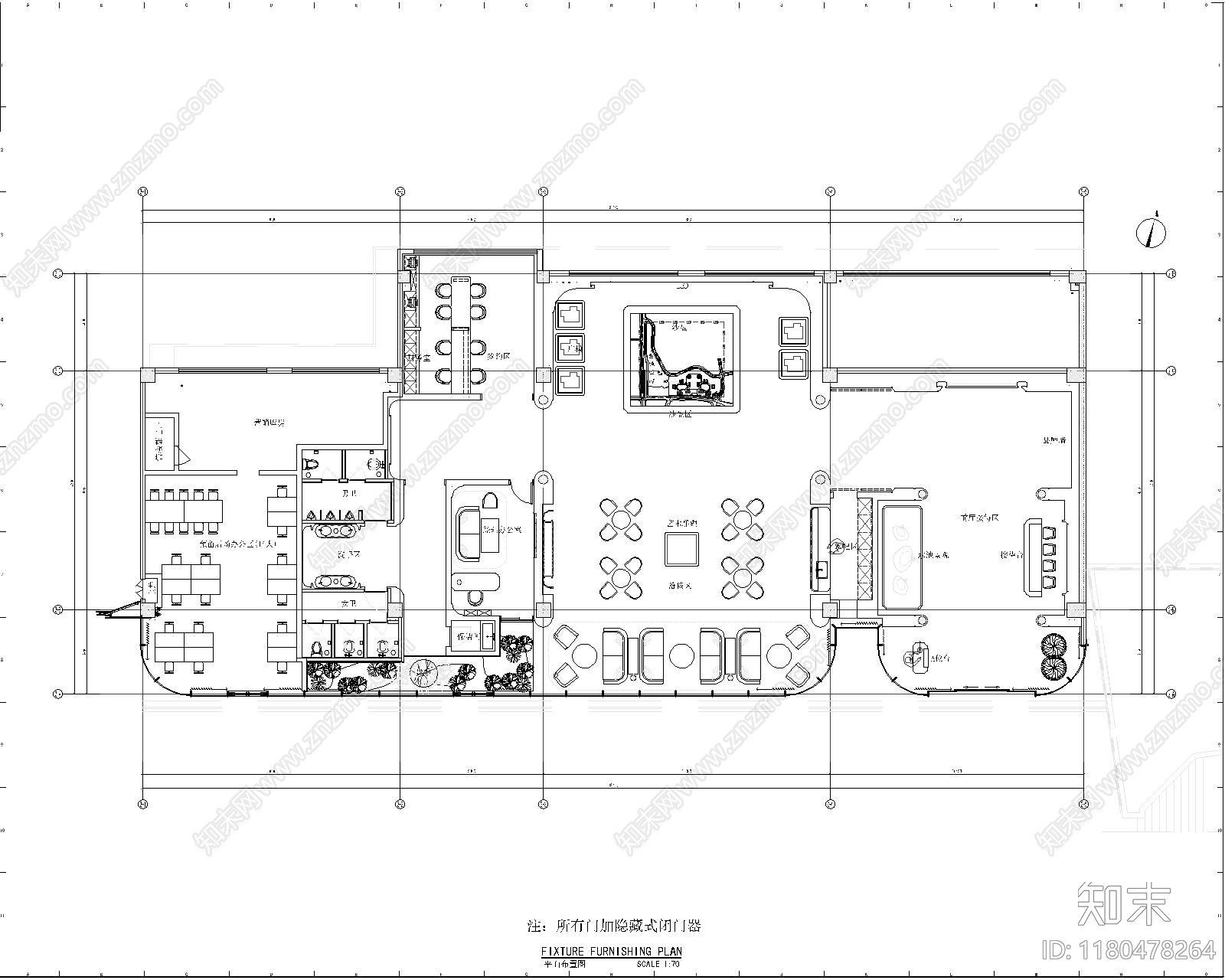 现代售楼处施工图下载【ID:1180478264】