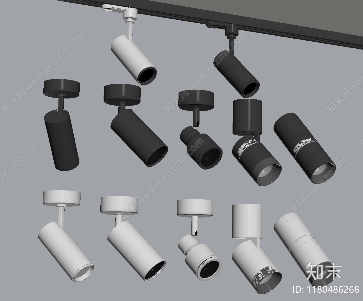 现代筒灯射灯SU模型下载【ID:1180486268】