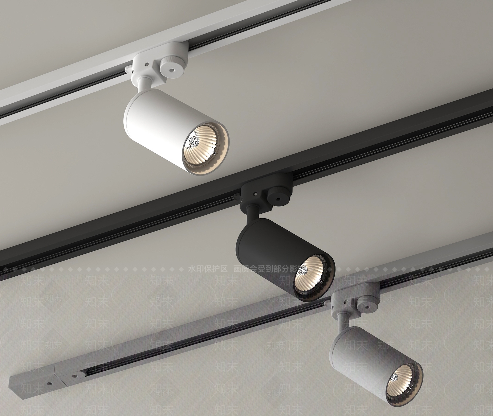 现代筒灯3D模型下载【ID:1180487419】