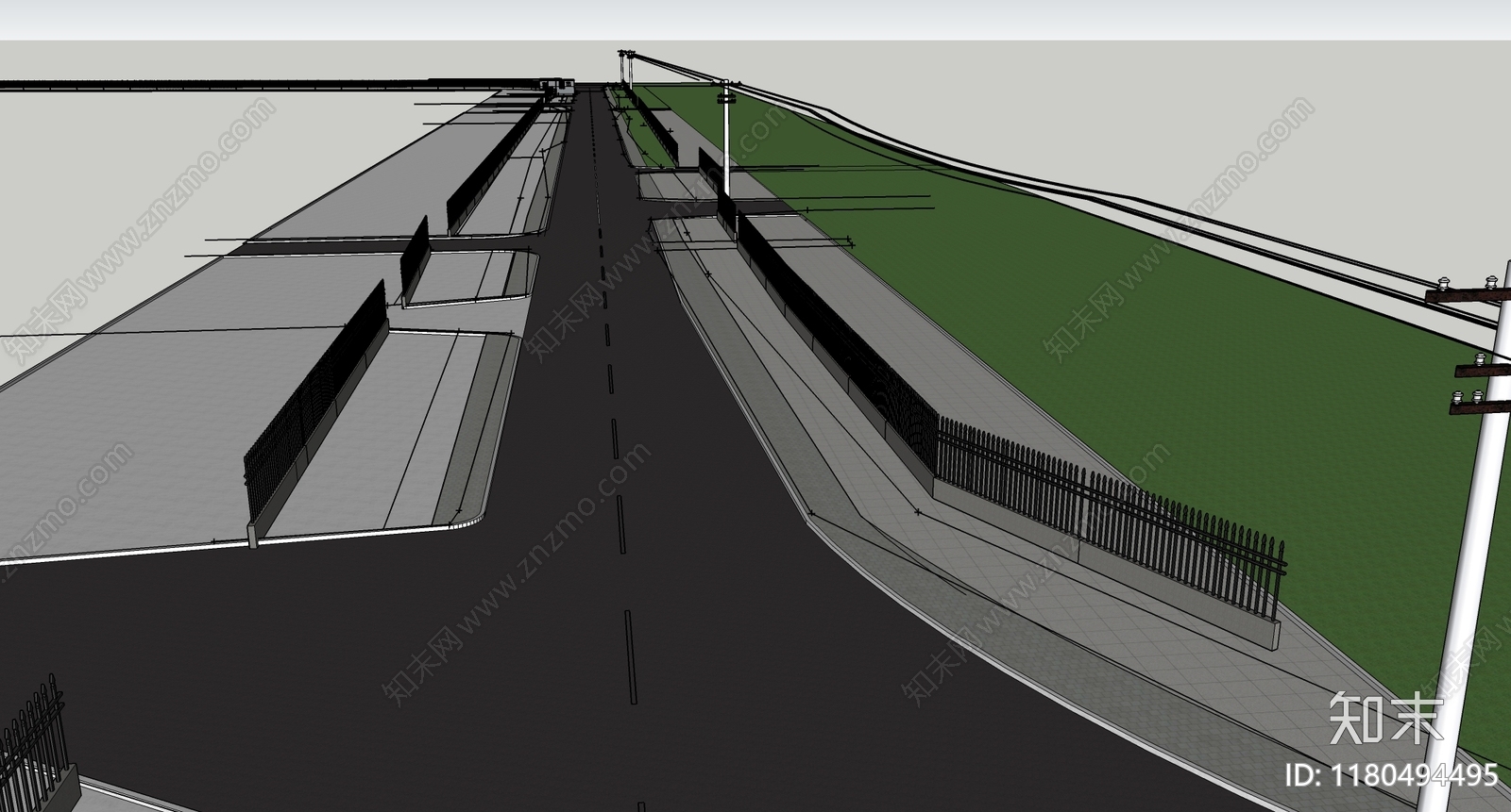 现代道路SU模型下载【ID:1180494495】