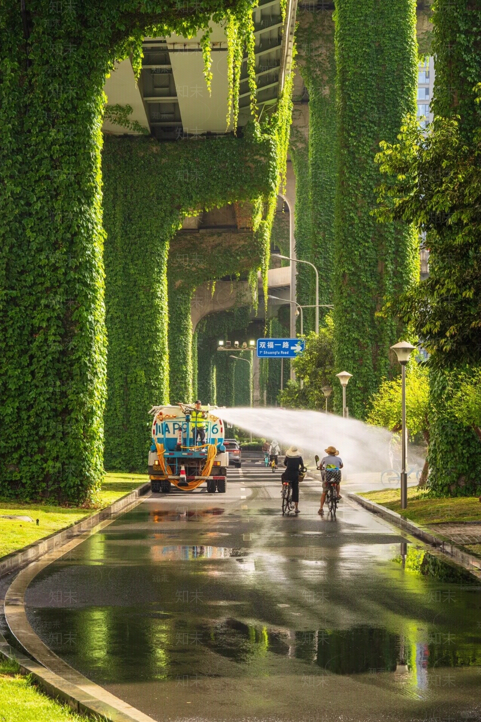 现代街道外景贴图下载【ID:1180501970】