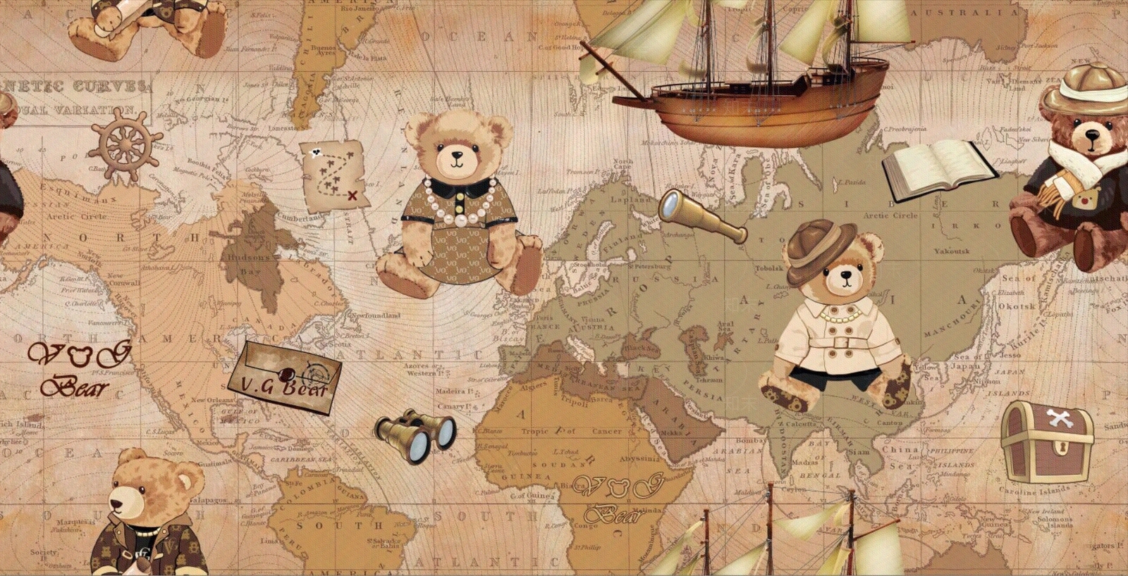 现代复古壁纸贴图下载【ID:1180506273】