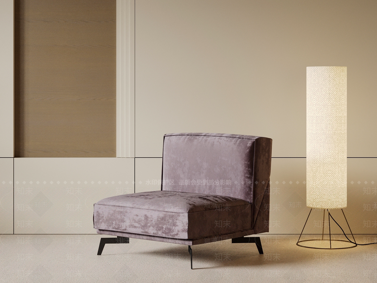 现代北欧单人沙发3D模型下载【ID:1180510565】