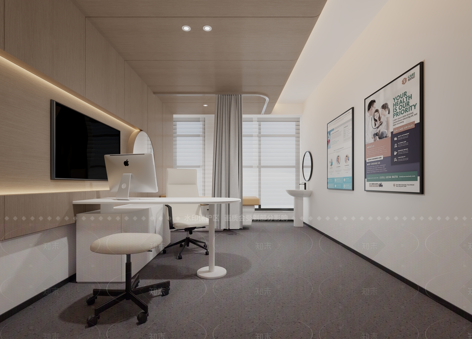 现代医院3D模型下载【ID:1180514289】