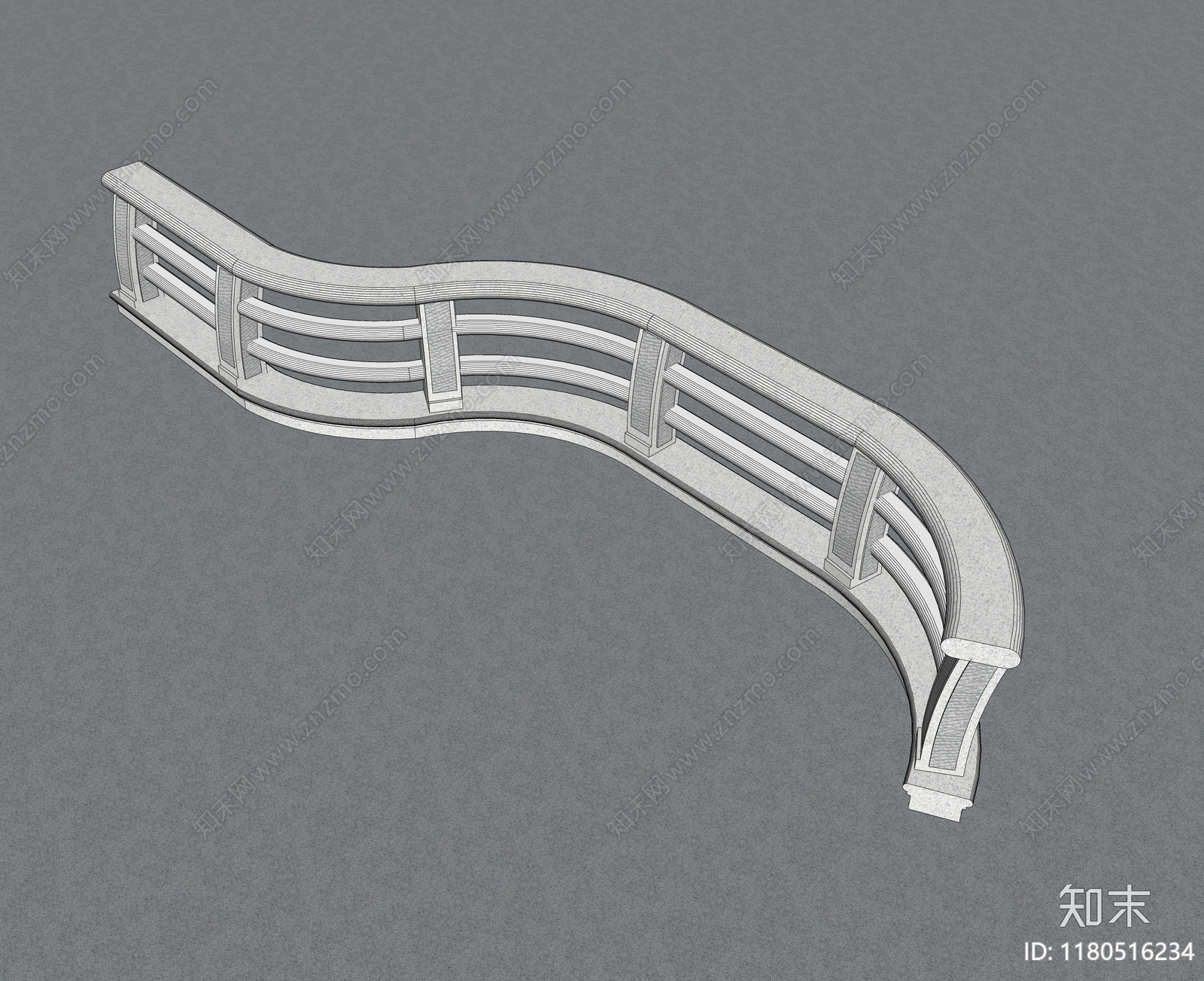 中式新中式围栏护栏SU模型下载【ID:1180516234】