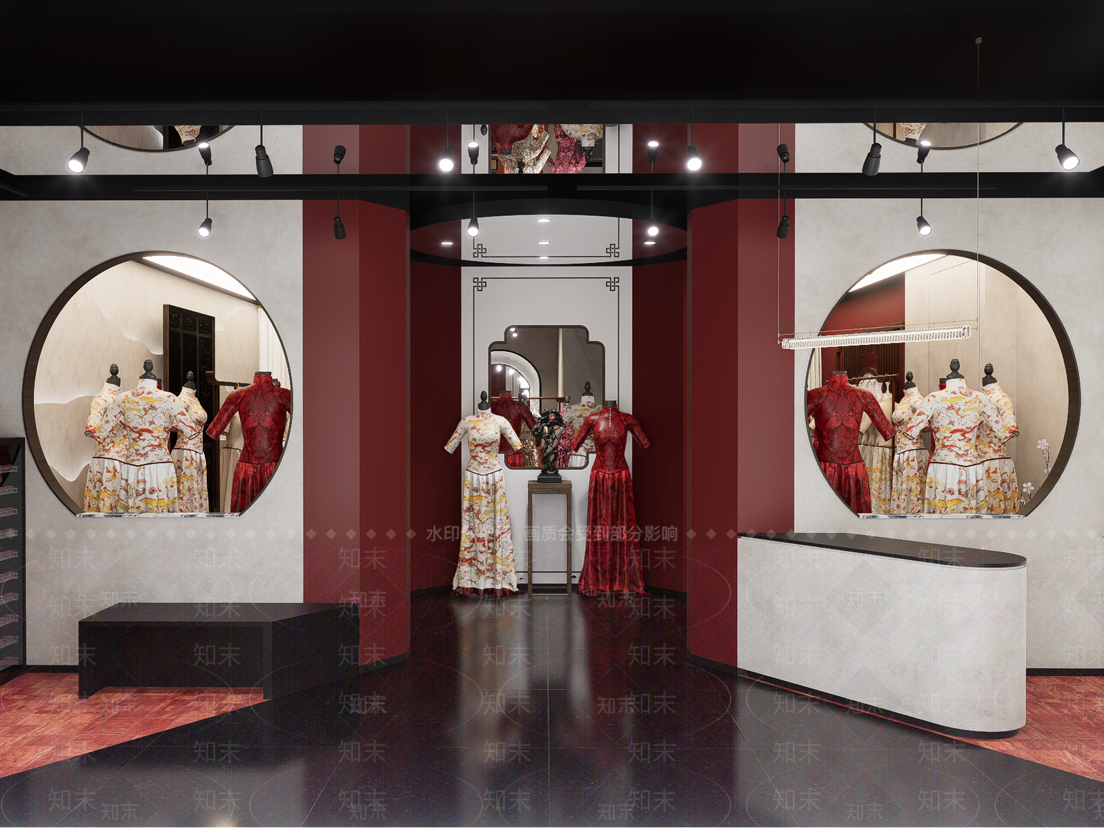 新中式中式婚纱摄影店SU模型下载【ID:1180524662】